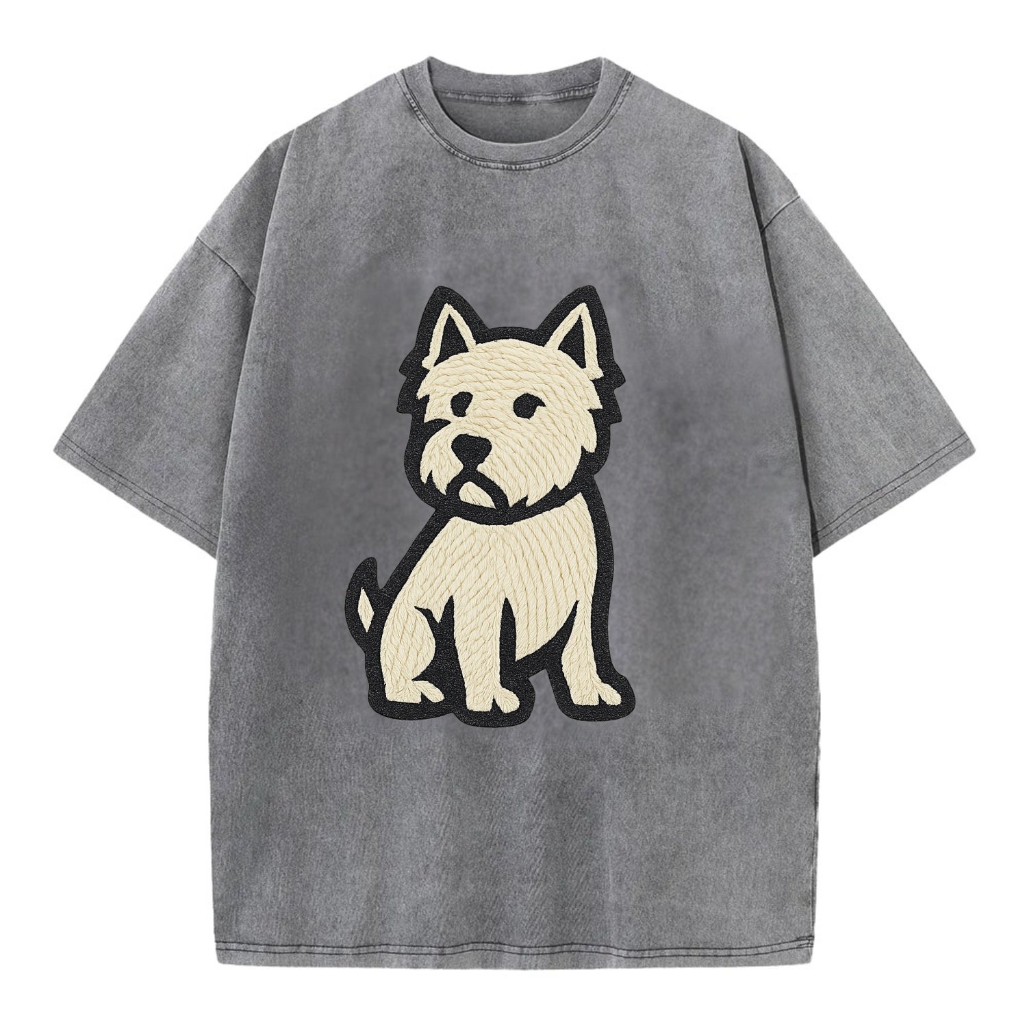 West Highland White Terrier - Alert stan Vintage T-shirt - Grey