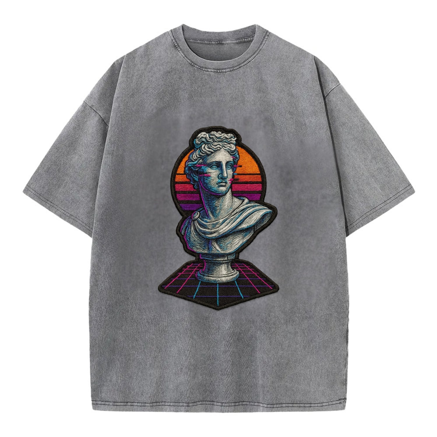 Greek Statue - Vintage T-shirt - Grey