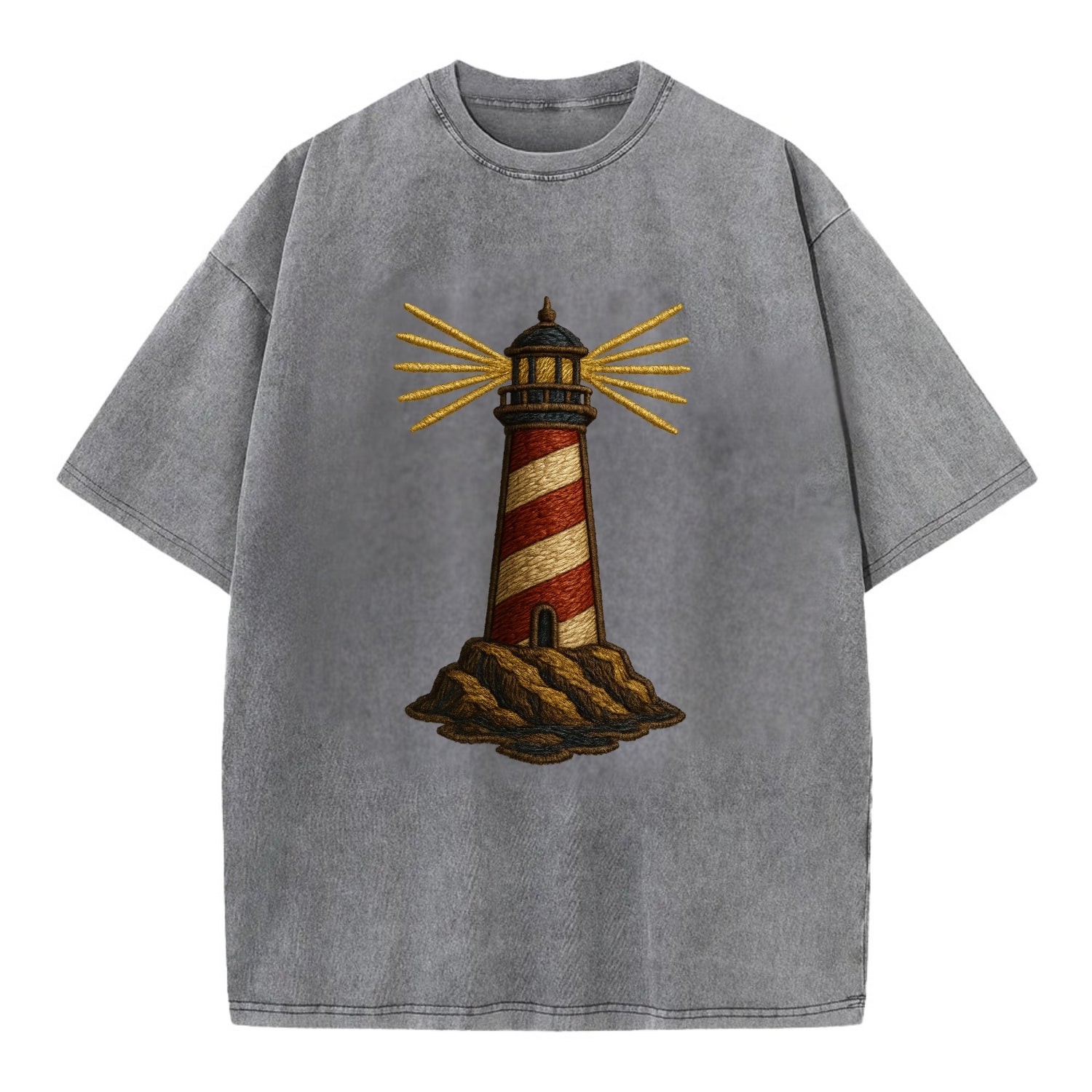 Lighthouse  - Vintage T-shirt - Grey