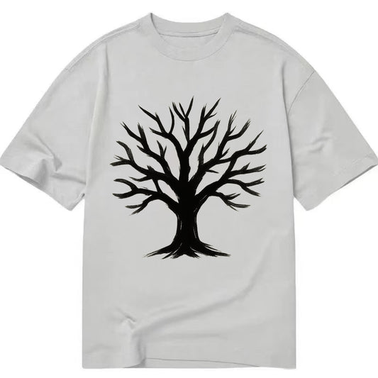 Tree with many branches - community strength ink art - Classic T-shirt - Grey