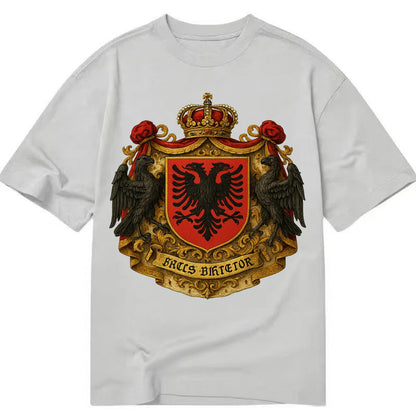 Albania Double Eagle Emblem  - Classic T-shirt - Grey