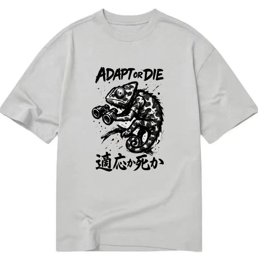 Adapt or Die - Chameleon in military cam Classic T-shirt - Grey