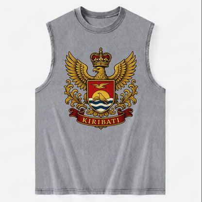 Kiribati Heritage Badge  - Vintage Washed Tank - Grey
