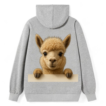 Alpaca  - Classic Pullover Hoodie - Grey