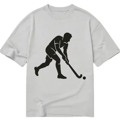 Field hockey player striking the ball - Classic T-shirt - Grey