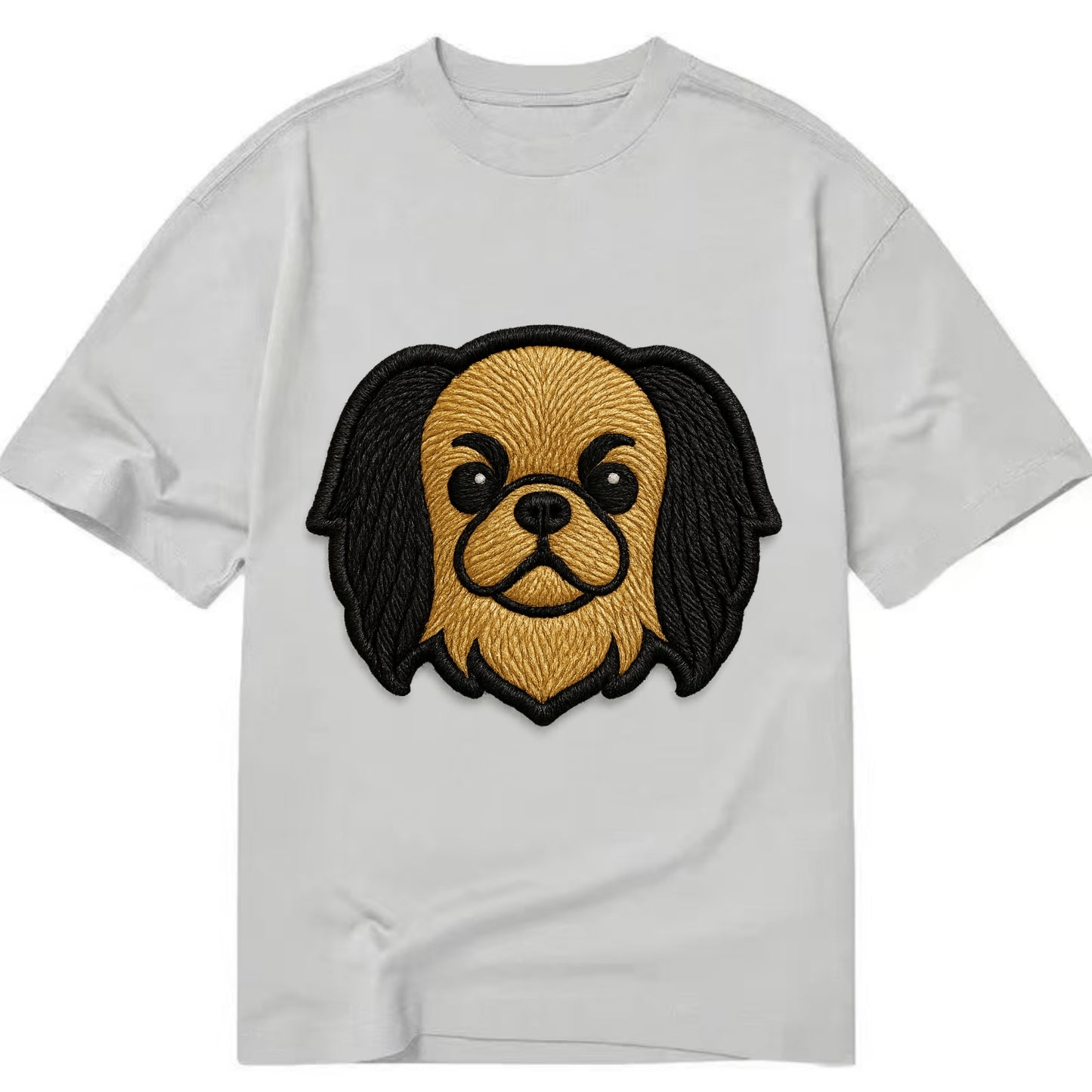 Japanese Chin - Modern flat-face logo wi - Classic T-shirt - Grey