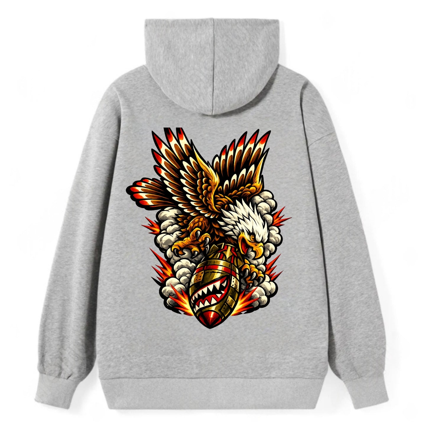 War Eagle Dive - Classic Pullover Hoodie - Grey