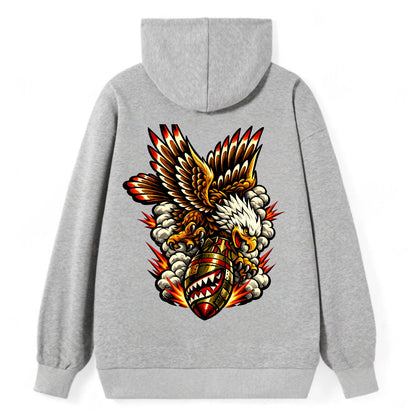 War Eagle Dive - Classic Pullover Hoodie - Grey