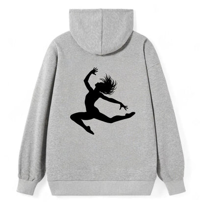 Contemporary dancer leap mid-air - Classic Pullover Hoodie - Grey