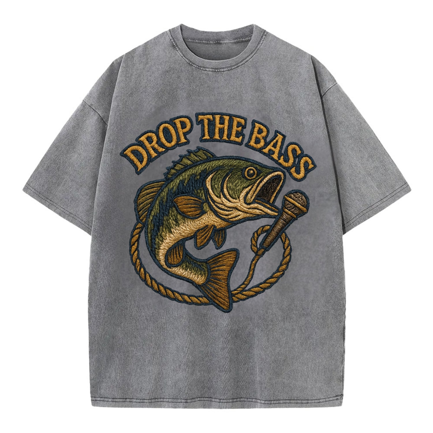 Drop The Bass  - Vintage T-shirt - Grey
