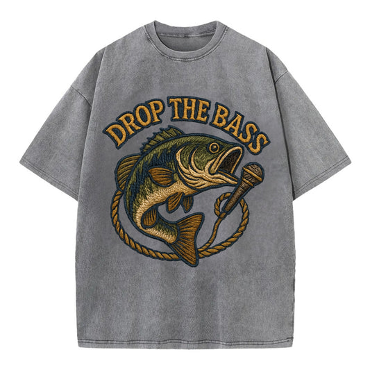 Drop The Bass  - Vintage T-shirt - Grey
