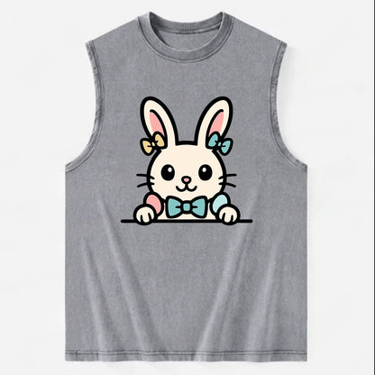 Easter Bunny  - Vintage Washed Tank - Grey