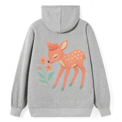 Coral Fawn - Classic Pullover Hoodie - Grey