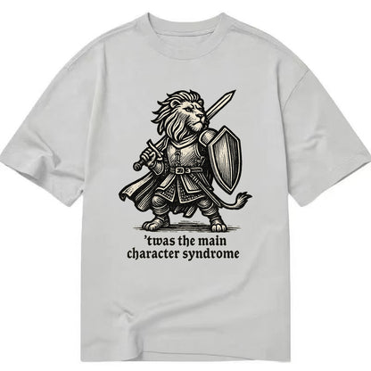 Main Character Syndrome Lion  - Classic T-shirt - Grey