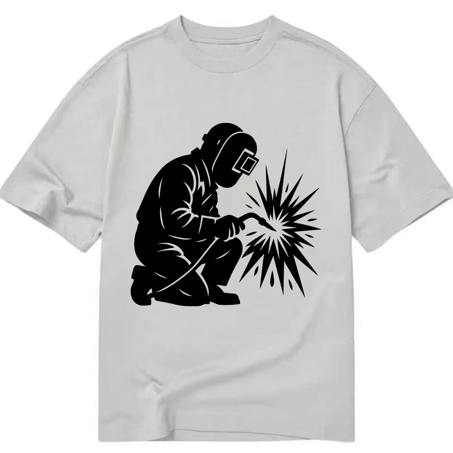 Welder sparks flying dramatically - Classic T-shirt - Grey