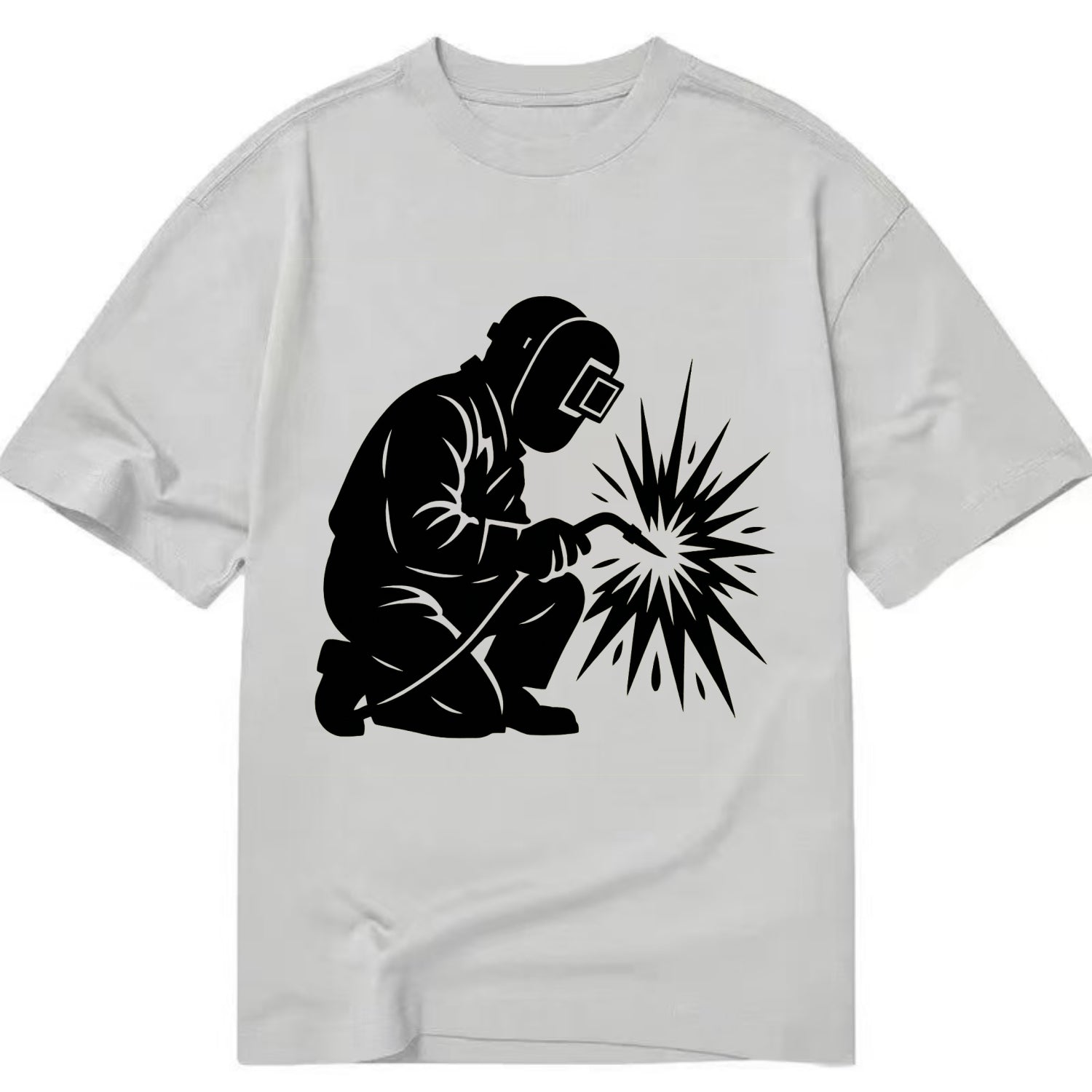 Welder sparks flying dramatically - Classic T-shirt - Grey