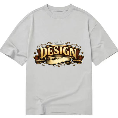 Bold typography design - "DESIGN" - intentional creation, aesthetic planning - Classic T-shirt - Grey