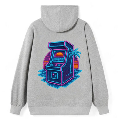 Arcade Machine - Classic Pullover Hoodie - Grey