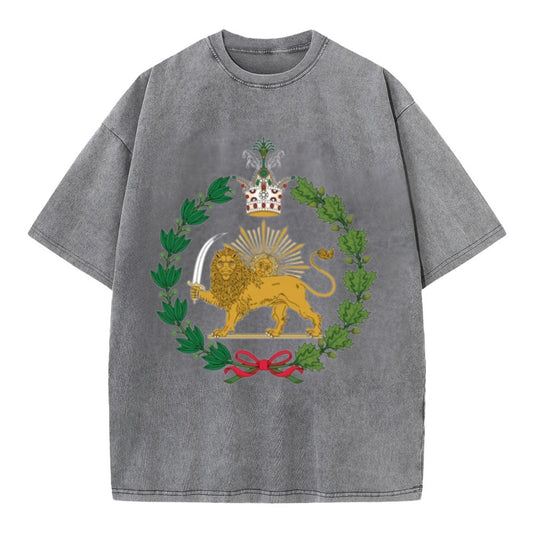 Iran Lion - Vintage T-shirt - Grey