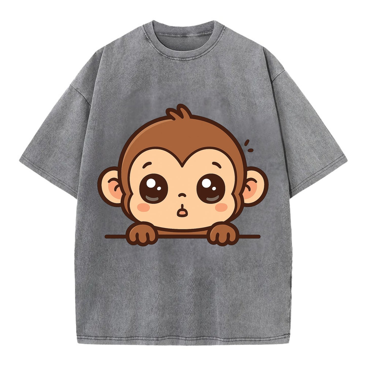 Baby Monkey  - Vintage T-shirt - Grey