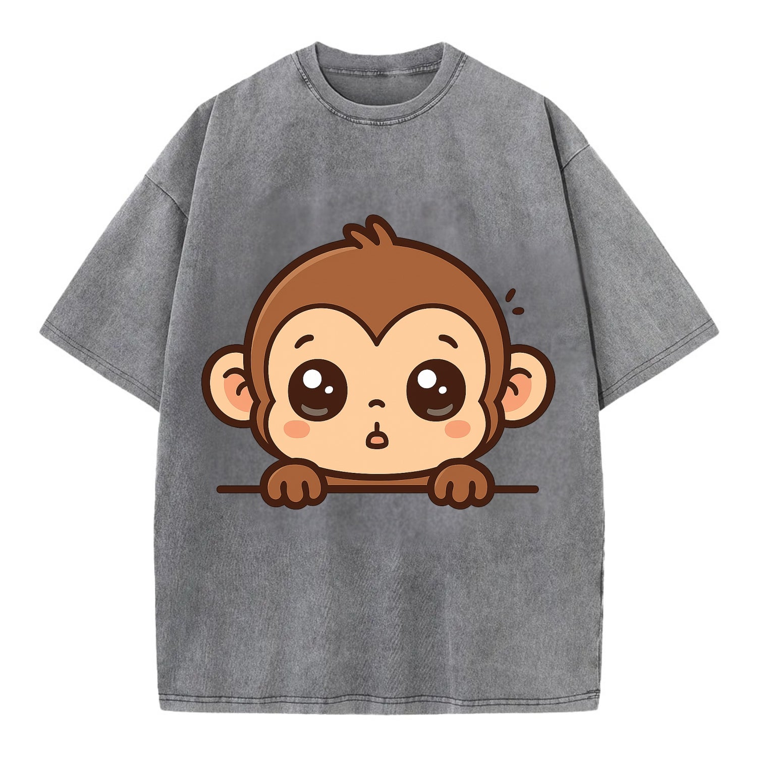 Baby Monkey  - Vintage T-shirt - Grey