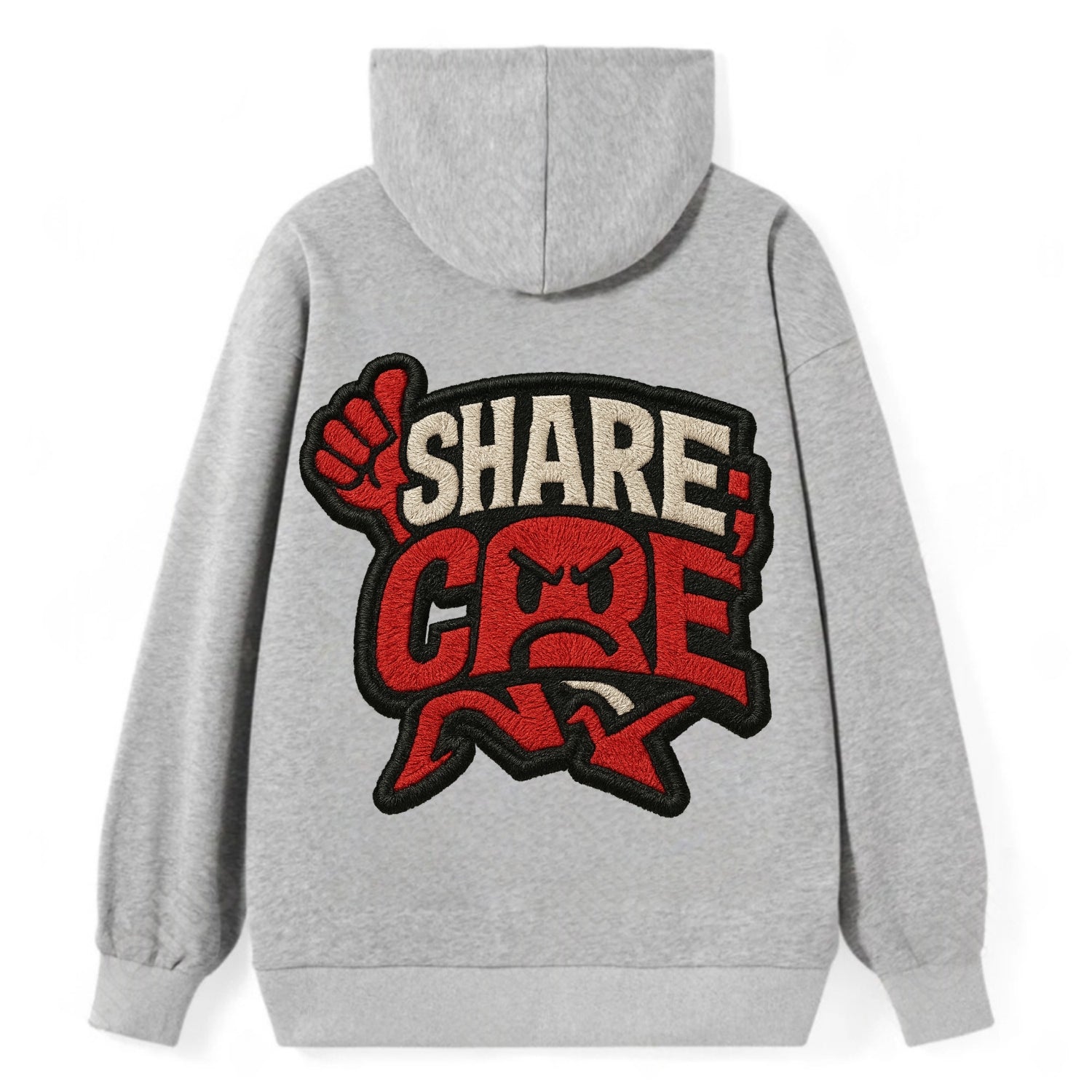 SHARE;CARE TOO MUCH Oversharer Green Hat - Classic Pullover Hoodie - Grey
