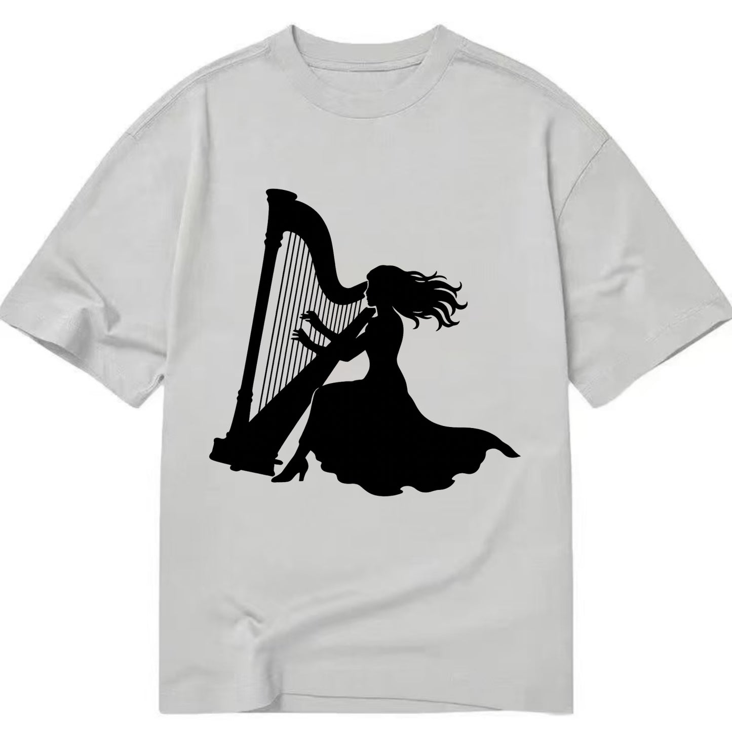 Harpist playing ethereal melody - Classic T-shirt - Grey