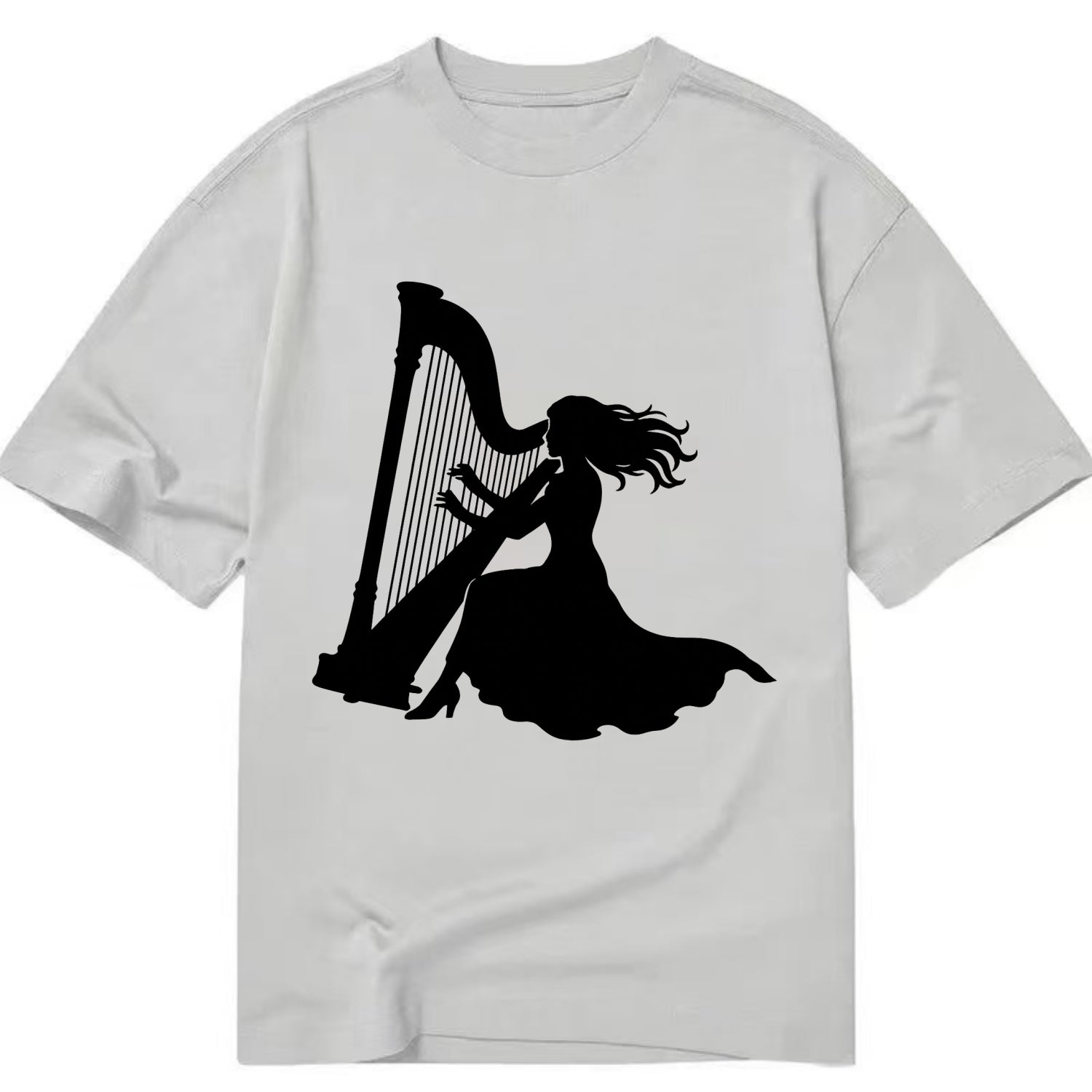 Harpist playing ethereal melody - Classic T-shirt - Grey