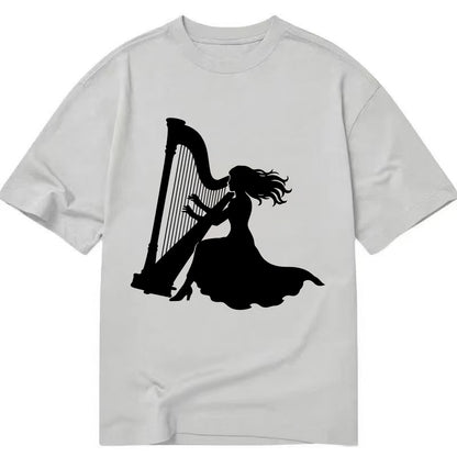 Harpist playing ethereal melody - Classic T-shirt - Grey