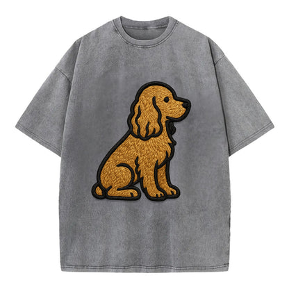 Cocker Spaniel - Contemporary spaniel de - Vintage T-shirt - Grey