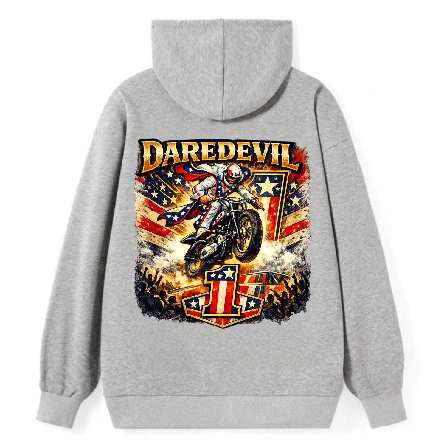 Daredevil Stunt Rider - Classic Pullover Hoodie - Grey