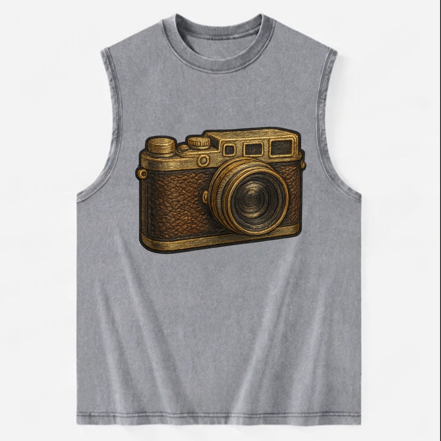 Film Camera  - Vintage Washed Tank - Grey