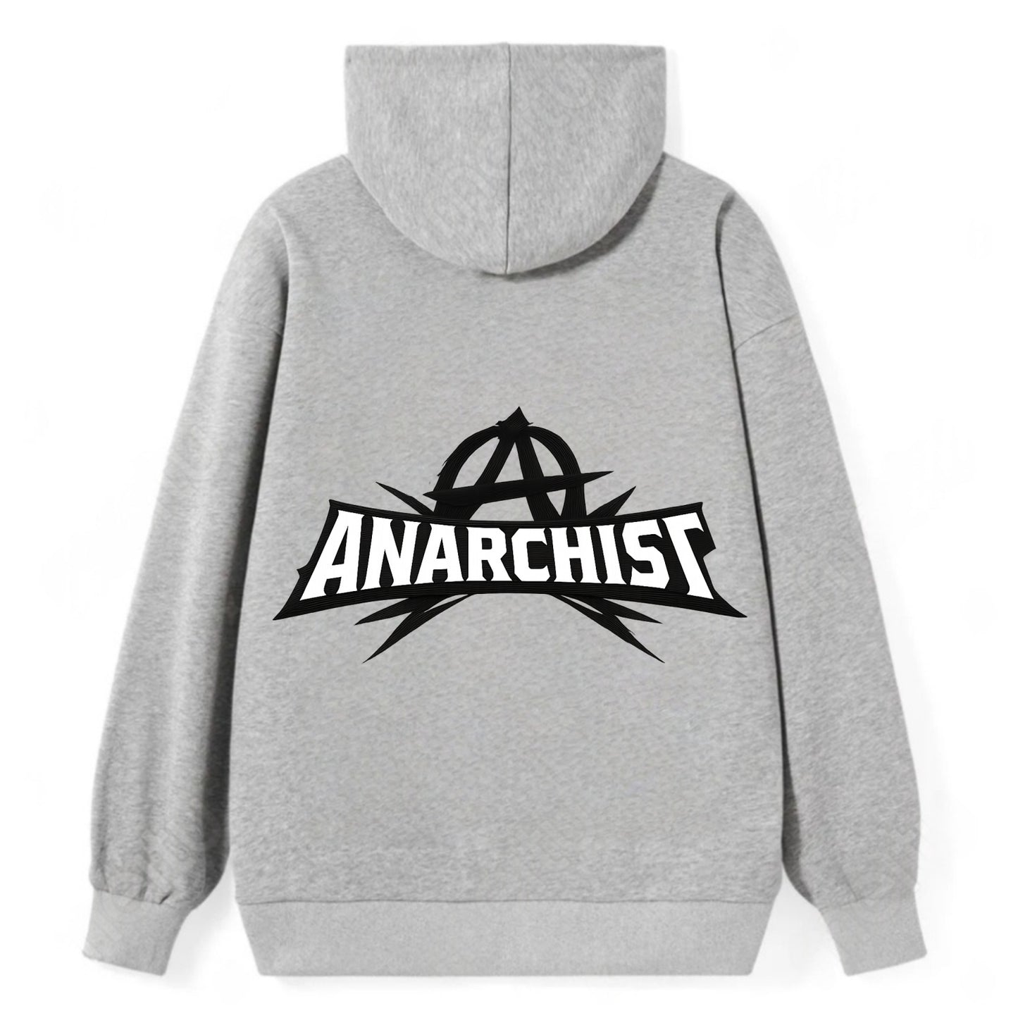 Bold typography design - "ANARCHIST" - no masters, self-governed - Classic Pullover Hoodie - Grey