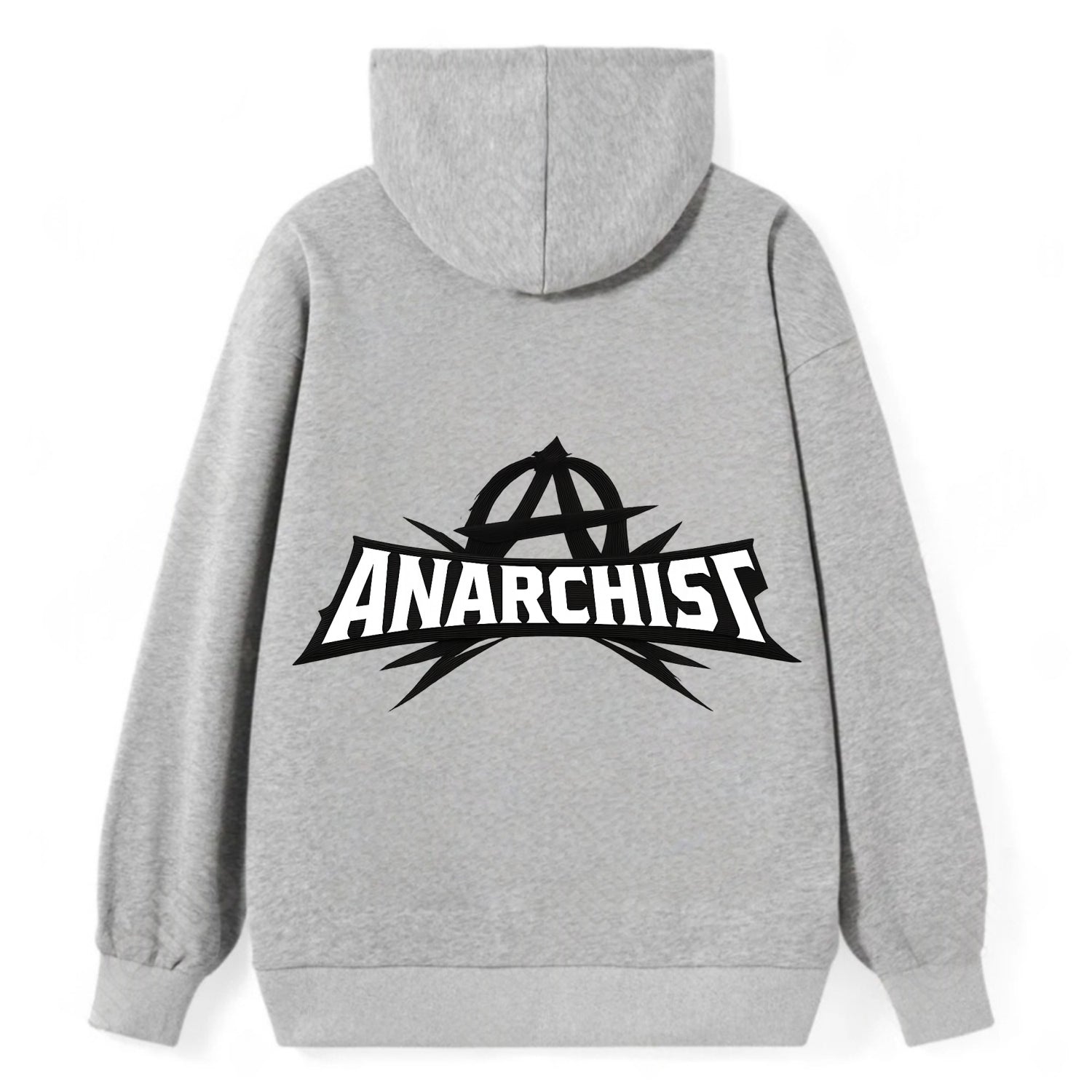 Bold typography design - "ANARCHIST" - no masters, self-governed - Classic Pullover Hoodie - Grey