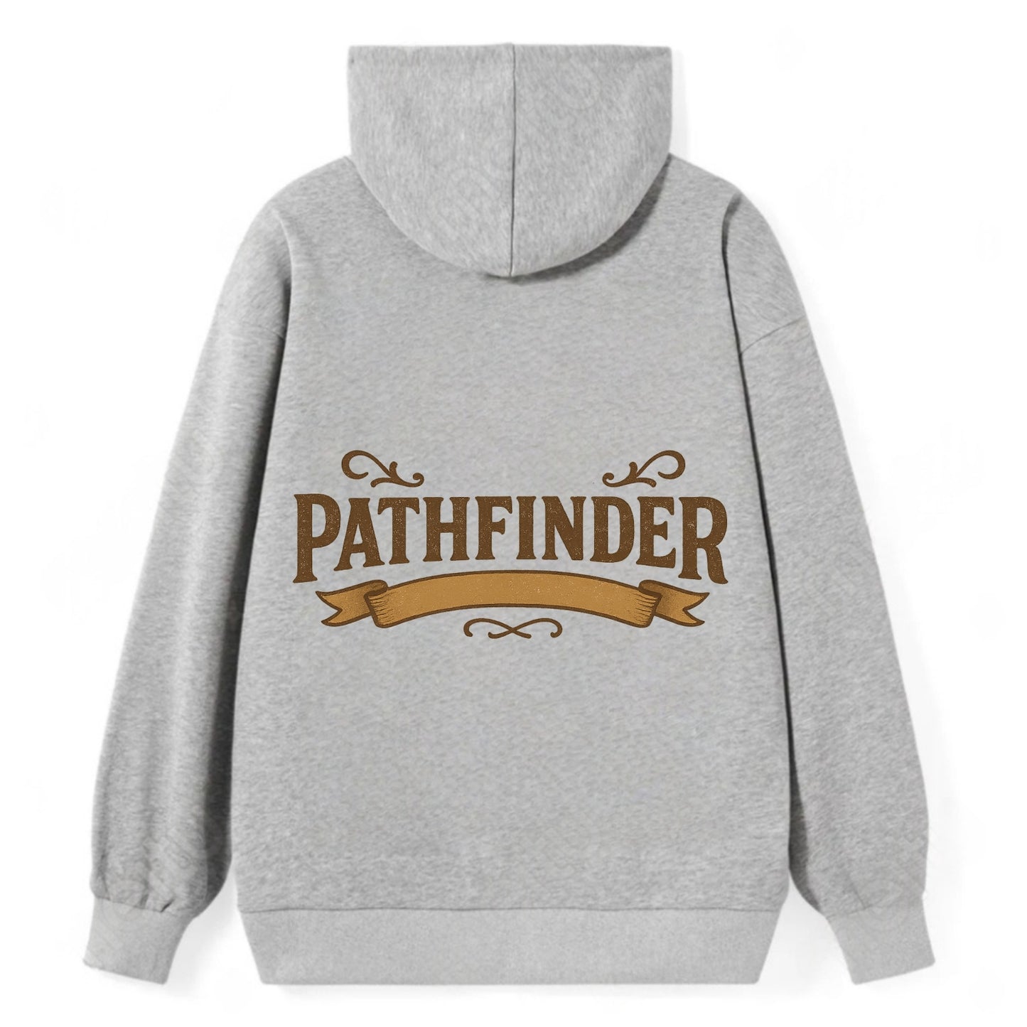 Bold typography design - "PATHFINDER" - finding the way, leading others - Classic Pullover Hoodie - Grey