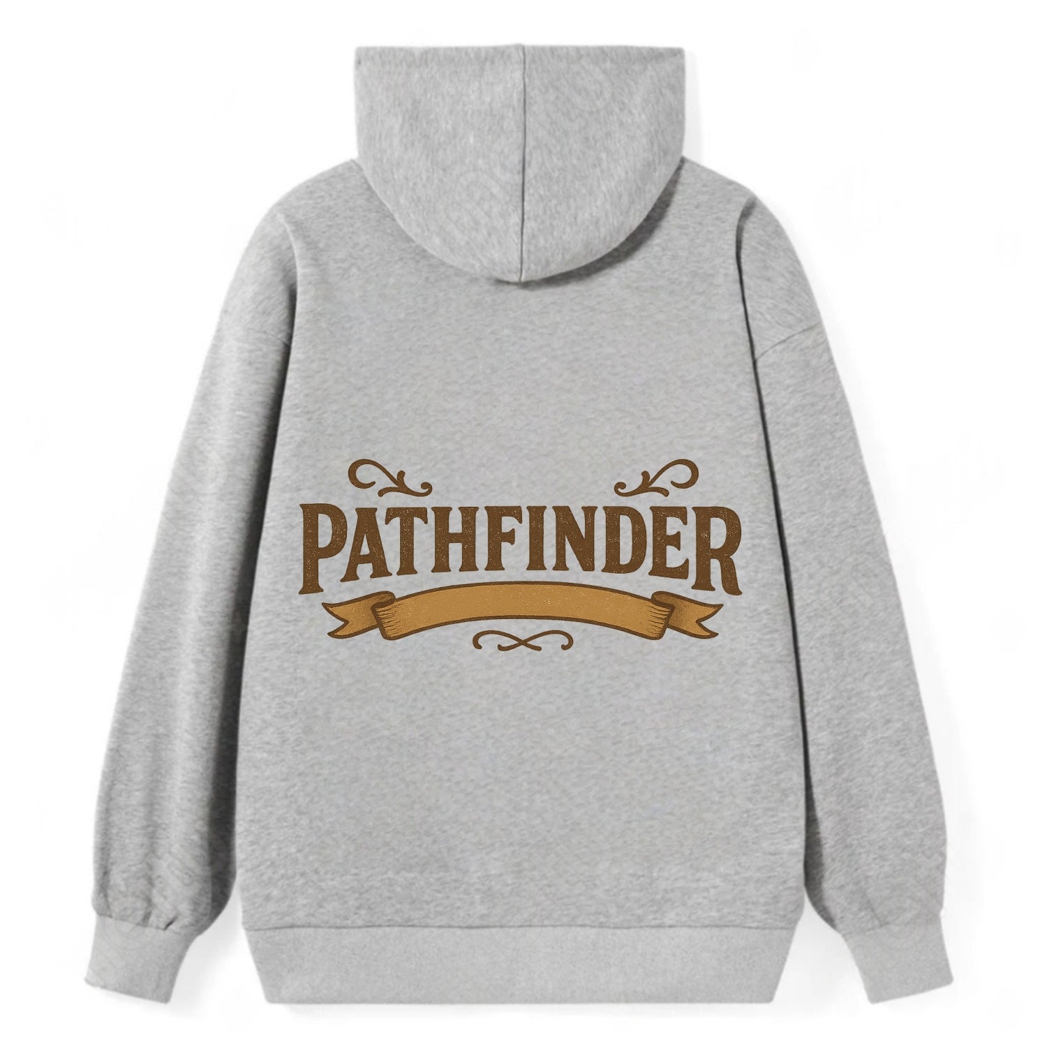 Bold typography design - "PATHFINDER" - finding the way, leading others - Classic Pullover Hoodie - Grey