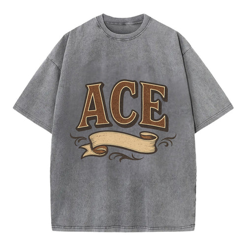 Bold typography design - ACE - expert, the best at something - Vintage T-shirt