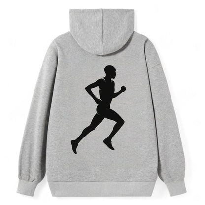 Kenyan distance runner stride - Classic Pullover Hoodie - Grey