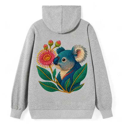 Koala Eucalyptus Bloom - Classic Pullover Hoodie - Grey