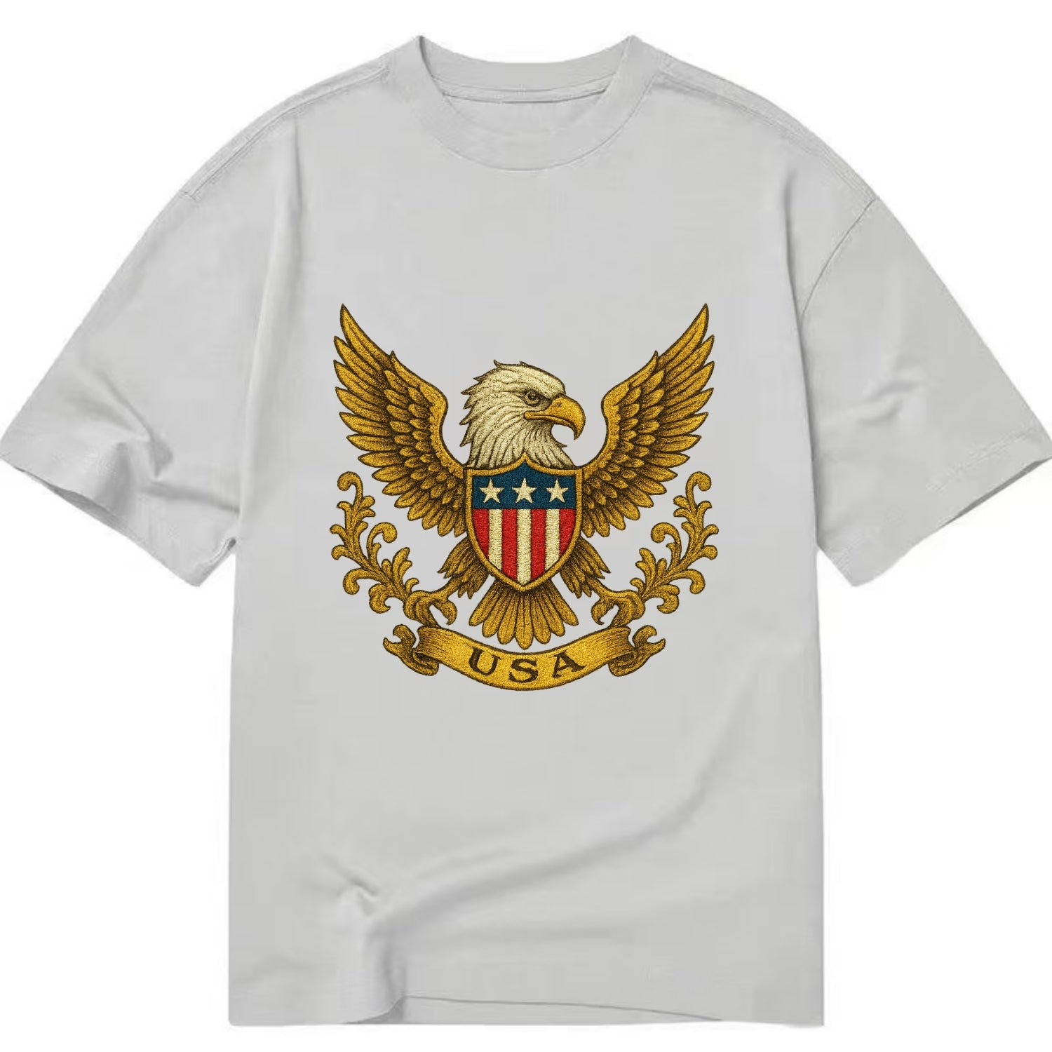 Usa Heritage Eagle Baseball Cap 2 - Classic T-shirt - Grey