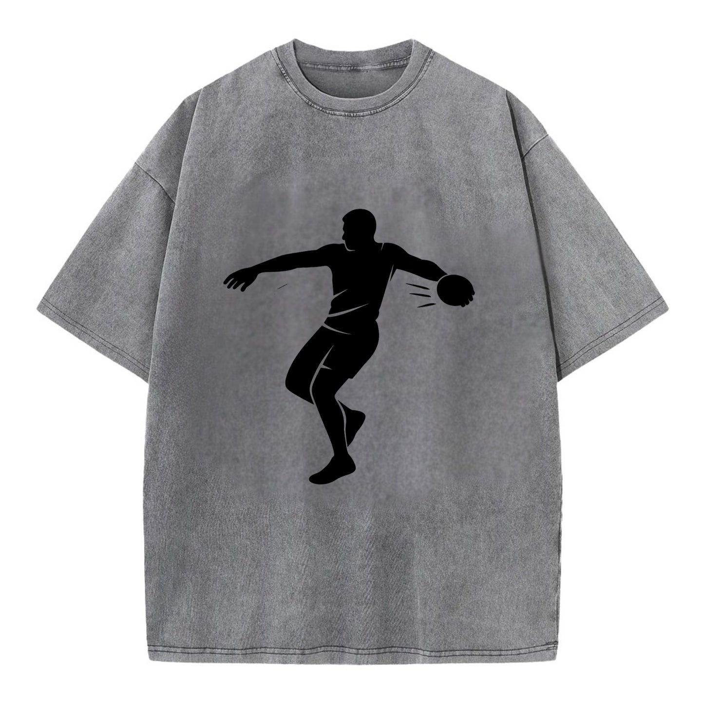 Discus thrower spinning release - Vintage T-shirt - Grey