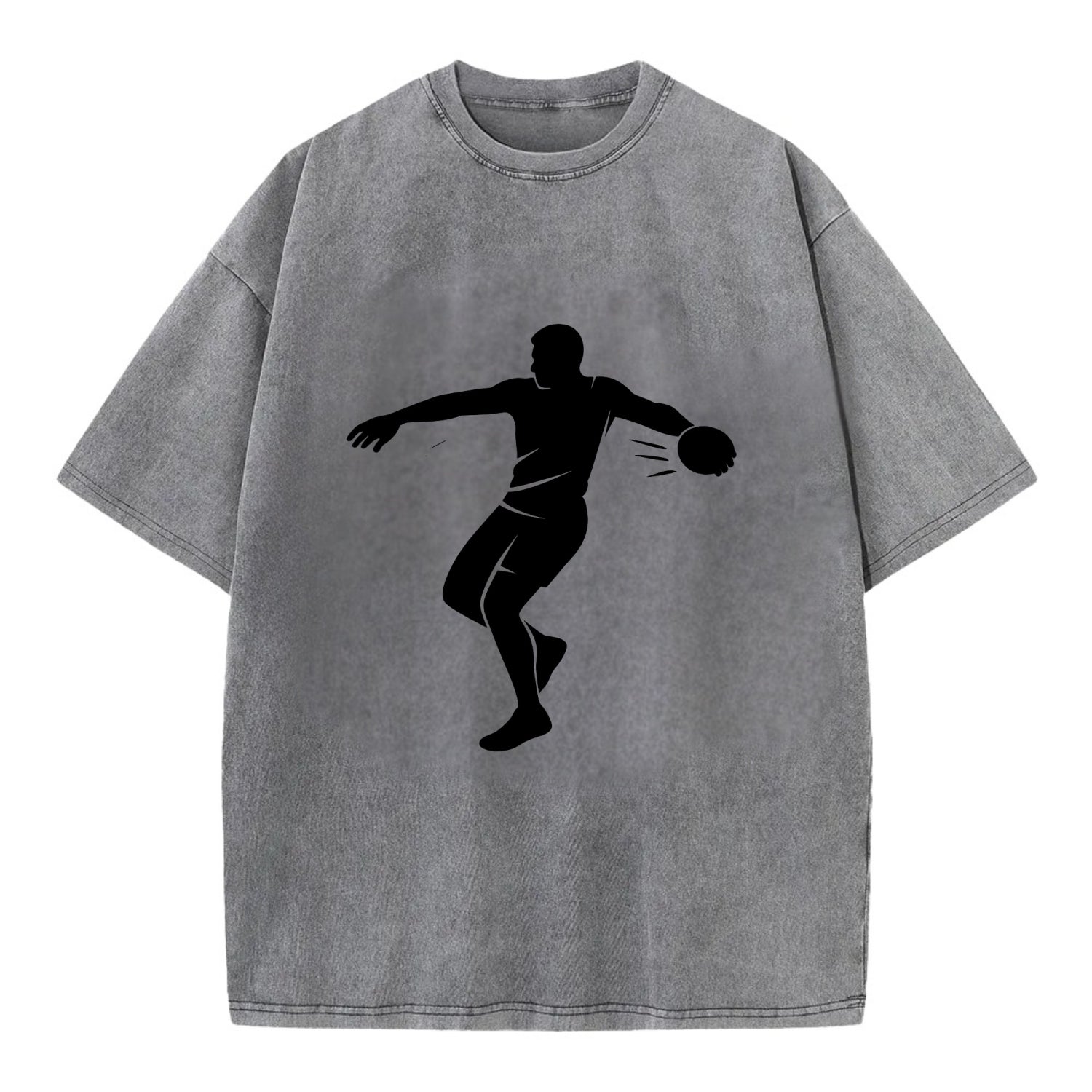 Discus thrower spinning release - Vintage T-shirt - Grey