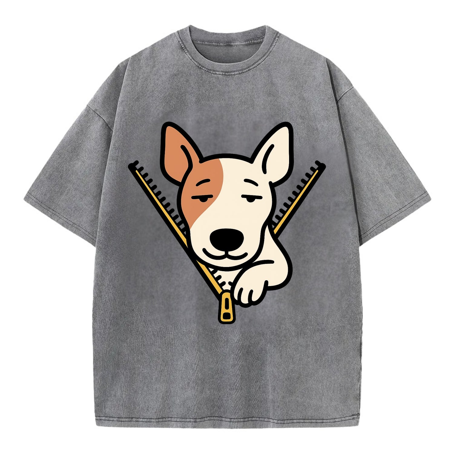 Bull Terrier - Vintage T-shirt - Grey