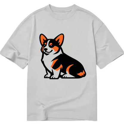 Tricolor Corgi Charm - Classic T-shirt - Grey