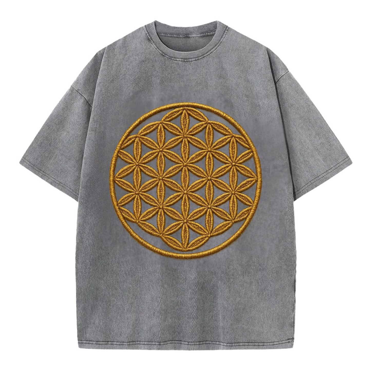 Flower of Life  - Vintage T-shirt - Grey