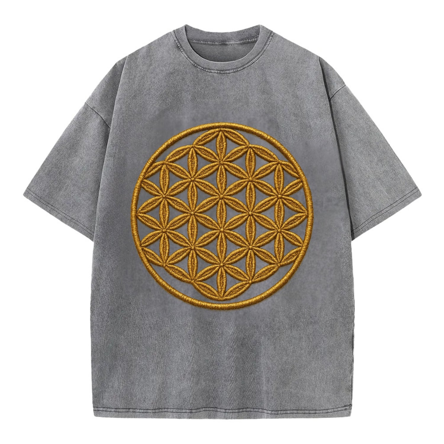 Flower of Life  - Vintage T-shirt - Grey