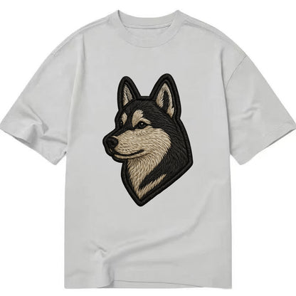 Siberian Husky - Contemporary wolf-like - Classic T-shirt - Grey