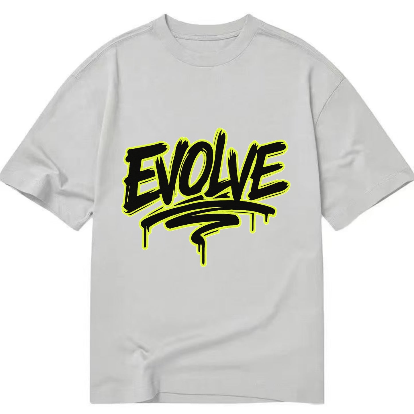 Bold typography design - "EVOLVE" - changing, becoming better - Classic T-shirt - Grey