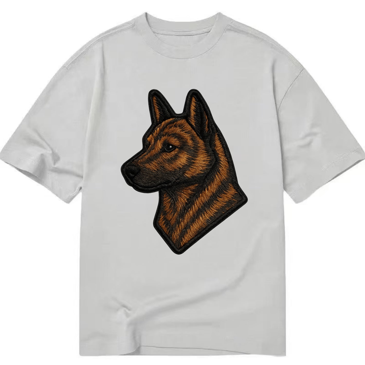 Kai Ken - Modern tiger dog logo with bol - Classic T-shirt - Grey