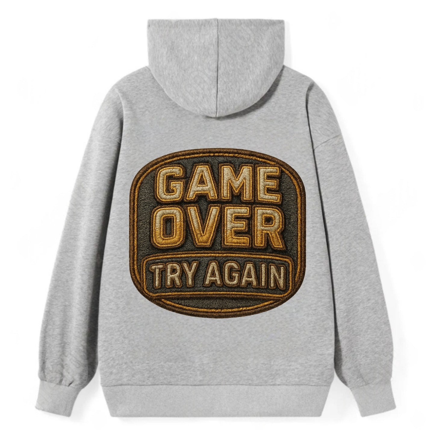 Game Over Try Again  - Classic Pullover Hoodie - Grey